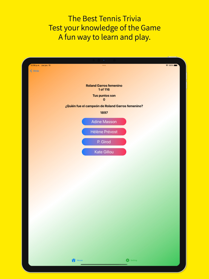 Best tennis league trivia