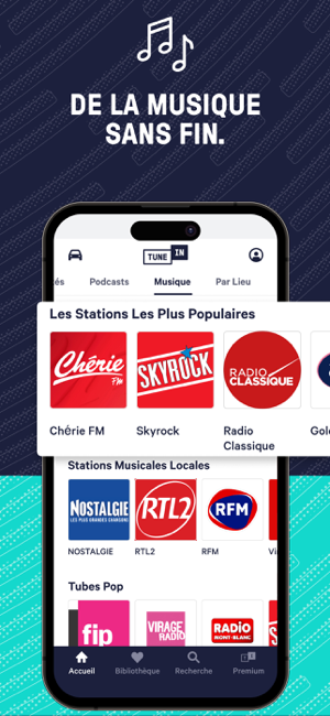 ‎TuneIn Radio: musique, sport Capture d'écran