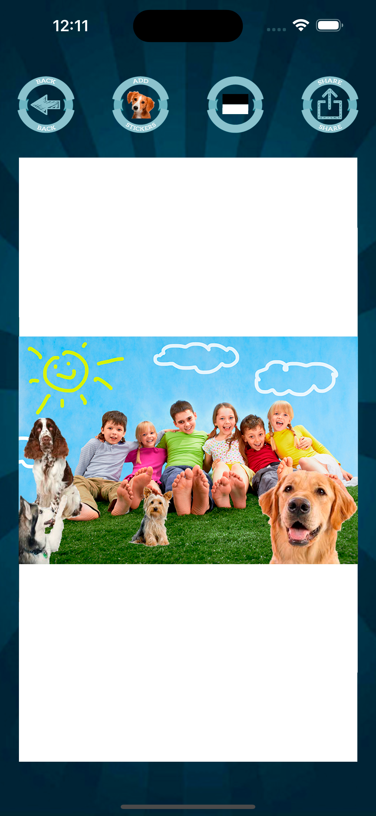 Dog face stickers filters