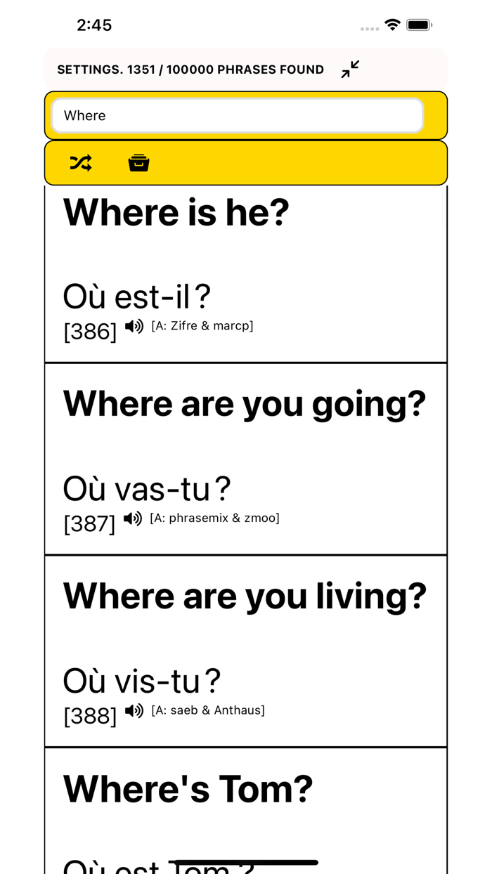 Speak French - 100000 Phrases