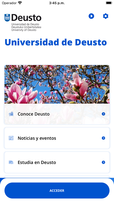 Universidad de Deusto Screenshot