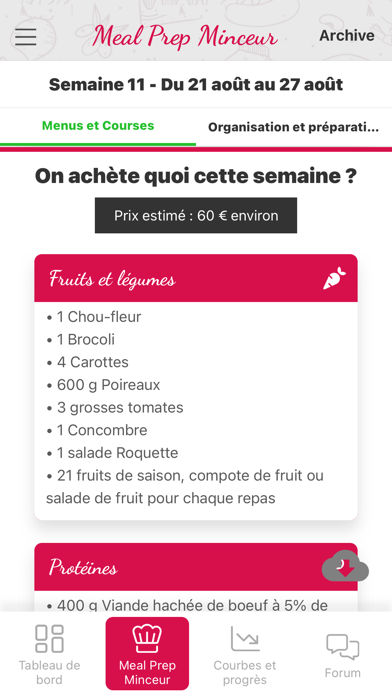 Meal Prep Minceur Screenshot
