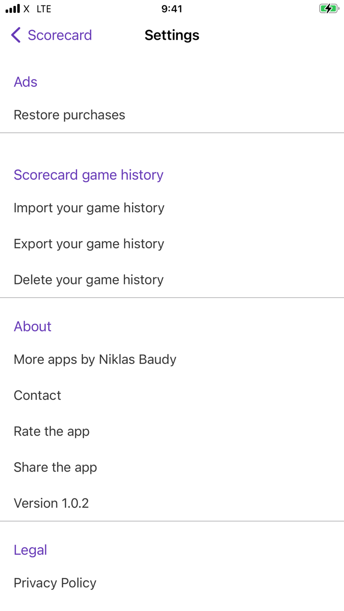 Scorecard your score counter