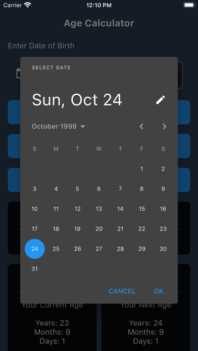 Age Calculator - Date Counter Screenshot