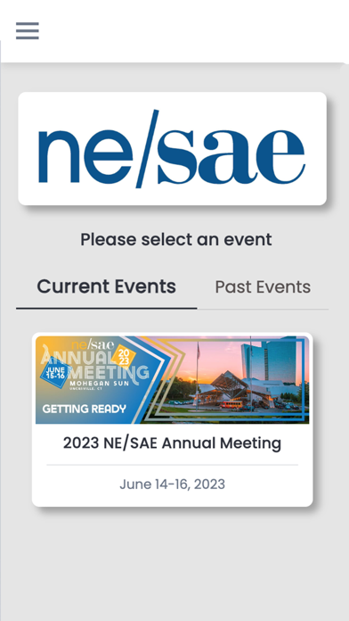 NE/SAE Events Screenshot