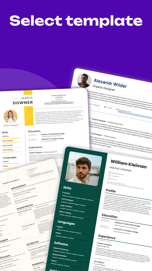 #2. Resume Creator: CV Builder App (iOS) 由: Jasmine Scott