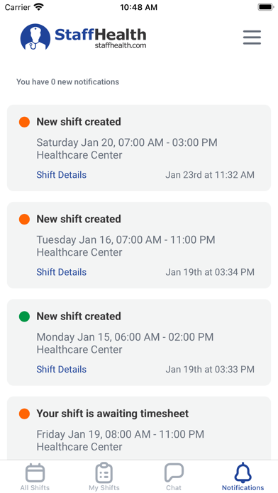 StaffHealth Screenshot