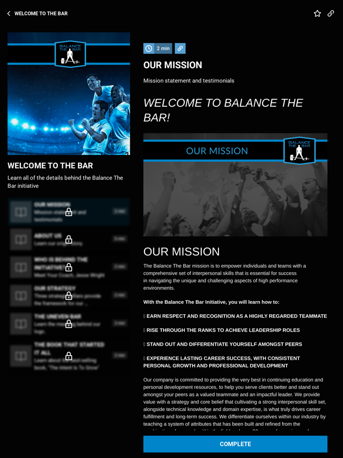 Balance The Bar Coaching App