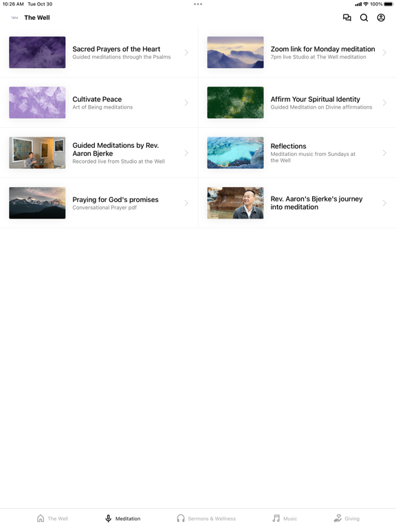The Well NYC iPad screenshot 2 - Education app