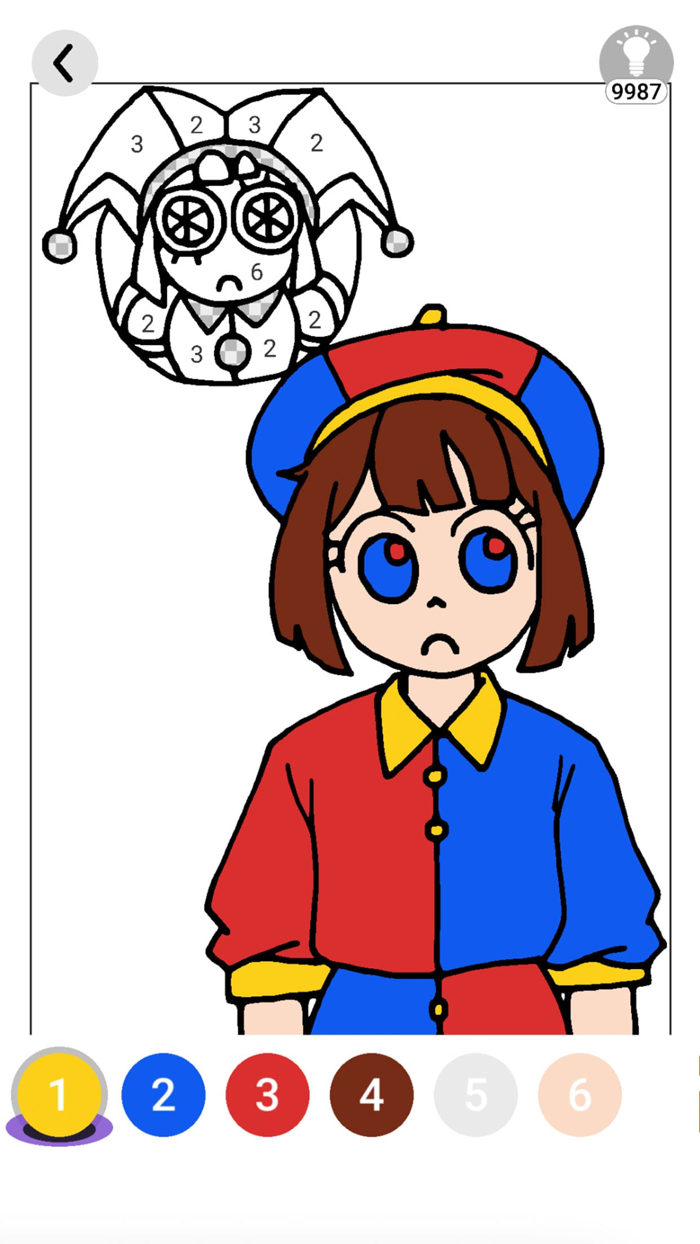 Pomni Digital circus coloring