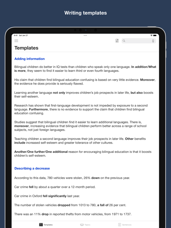 Screenshot #5 pour Writing templates-TOEFL, IELTS
