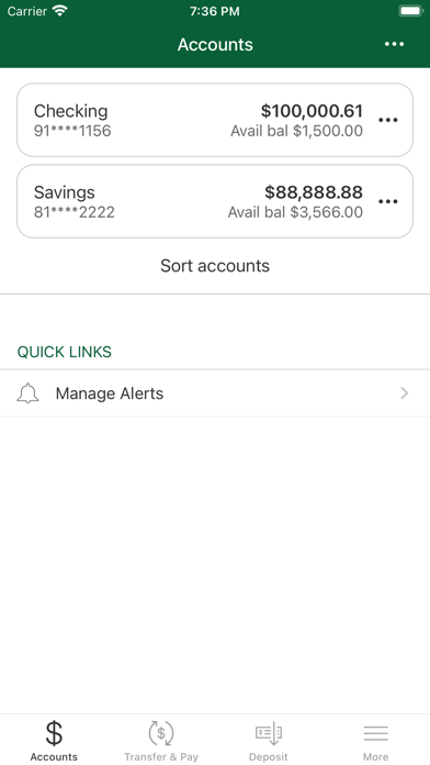 Cedar Valley Bank Mobile Bkg Screenshot