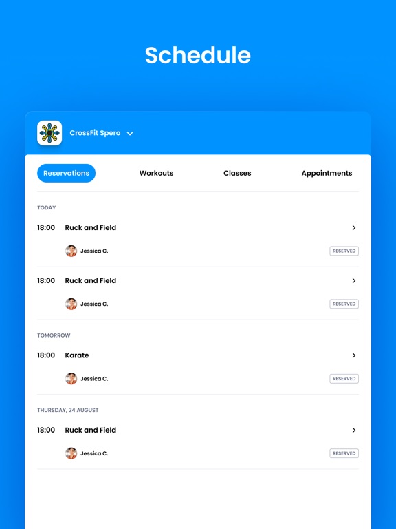 CrossFit Spero iPad screenshot 3 - Health & Fitness app