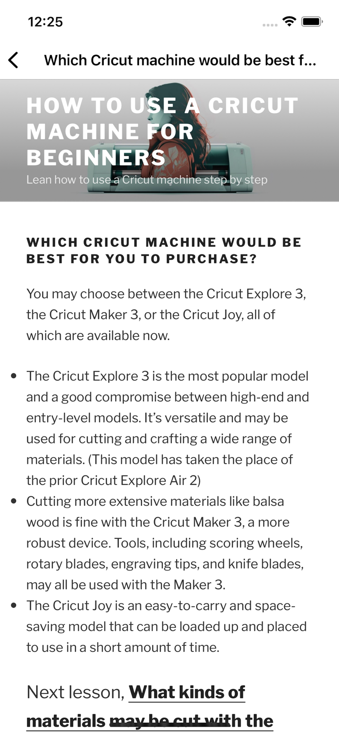 Cricut design DIY maker Course