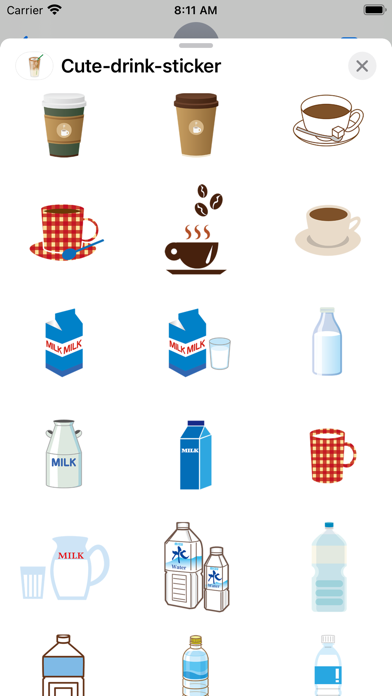 Cute drink sticker Screenshot
