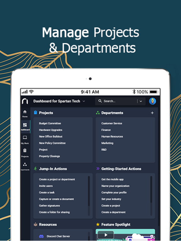 Nucleus One - Teams Management iPad screenshot 1 - Productivity app