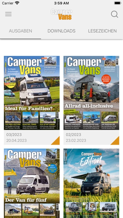 CamperVans Screenshot