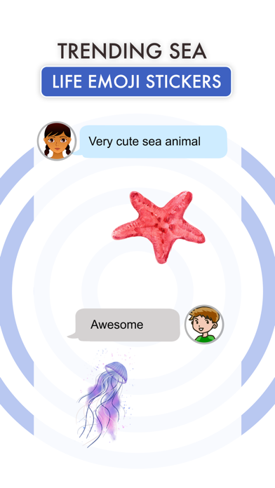 Watercolor Sea Life Emojis Screenshot