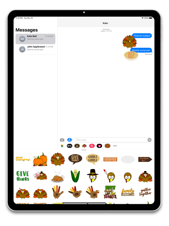 Screenshot #6 pour Thanksgiving Fun Stickers