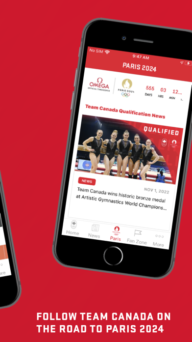 Team Canada Olympic App Screenshot