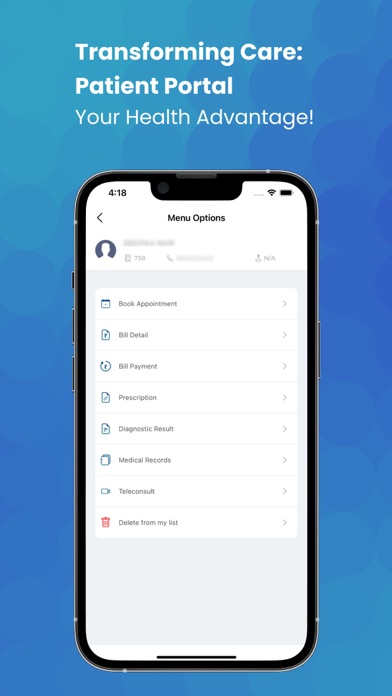 BB Patient Portal Screenshot
