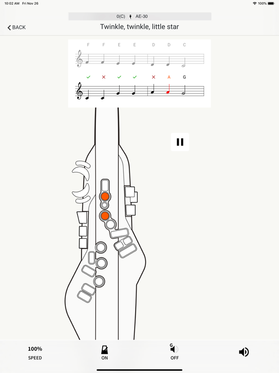 Aerophone Lesson iPad screenshot