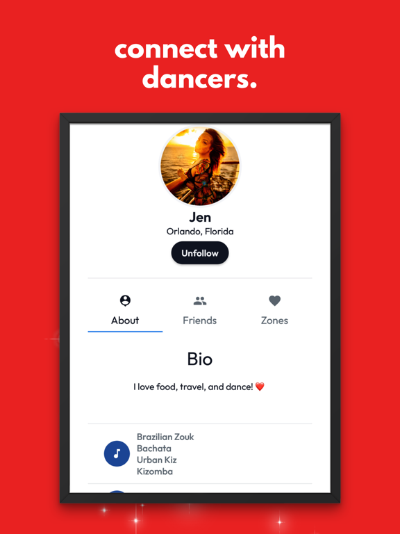 Dance Zone iPad screenshot 1 - Social Networking app