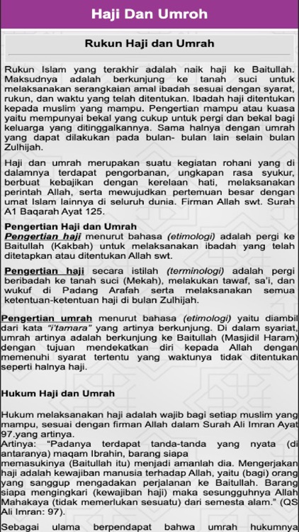 Paduan Haji dan Umroh