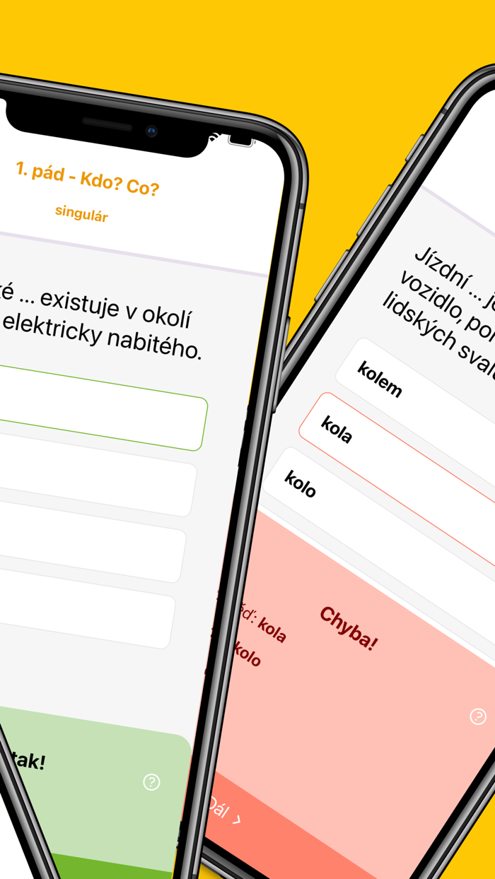 České Pády - learning czech