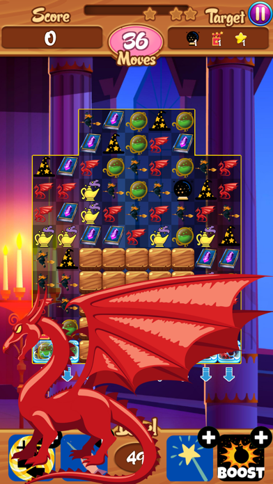 Lost Magic Throne saga Match3 Screenshot