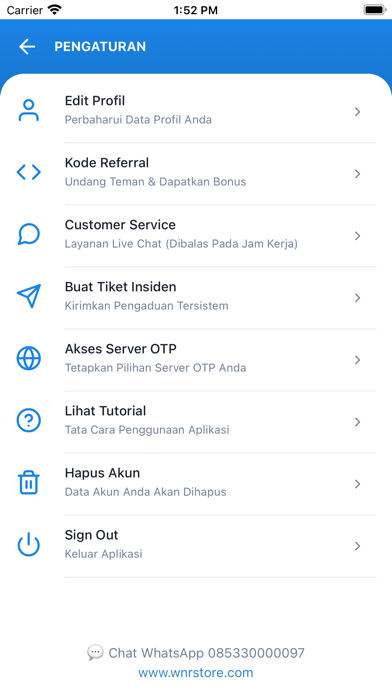 WNRStore Mobile Screenshot