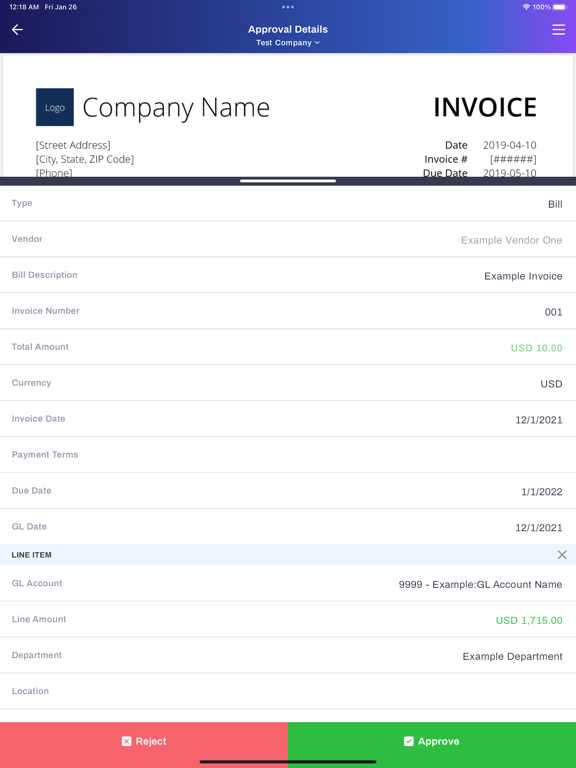 24SevenOffice AI Approval iPad screenshot 3 - Productivity app