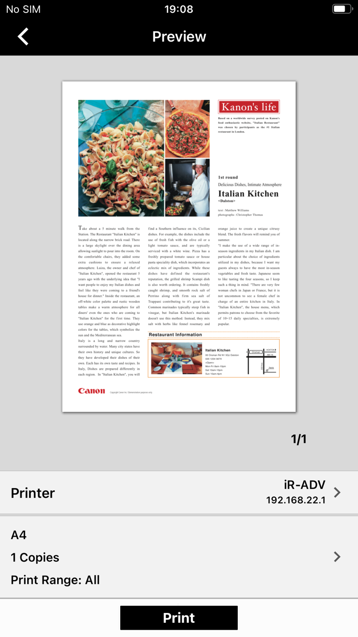 Canon PRINT Business
