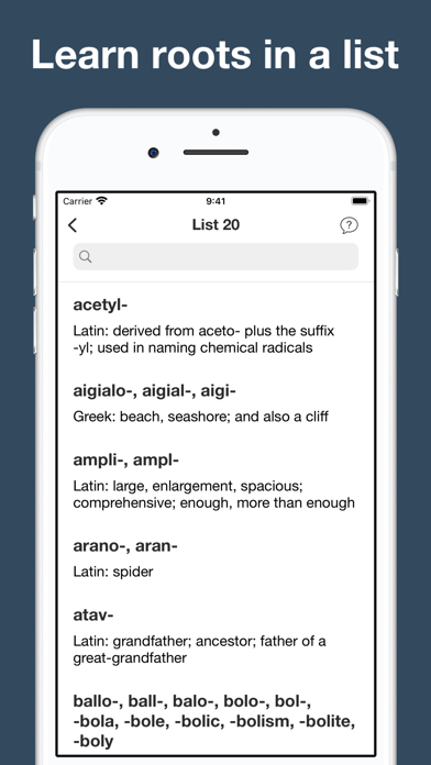 Biology: roots, terms Screenshot