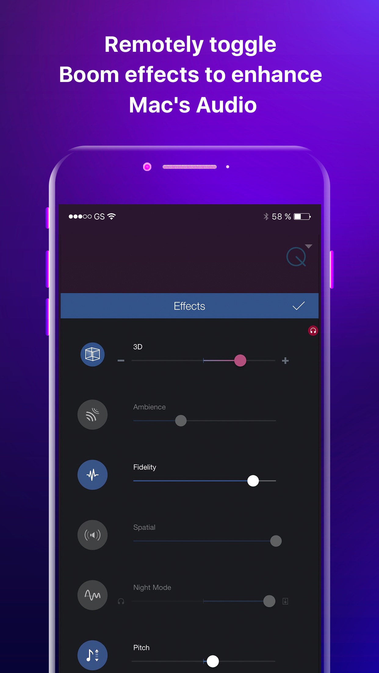 Screenshot do app Boom Remote