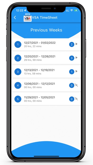 VSA TimeSheet Screenshot