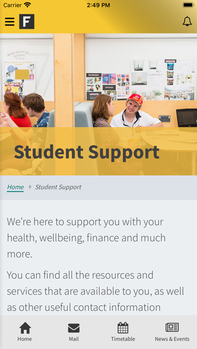 Falmouth University App Screenshot