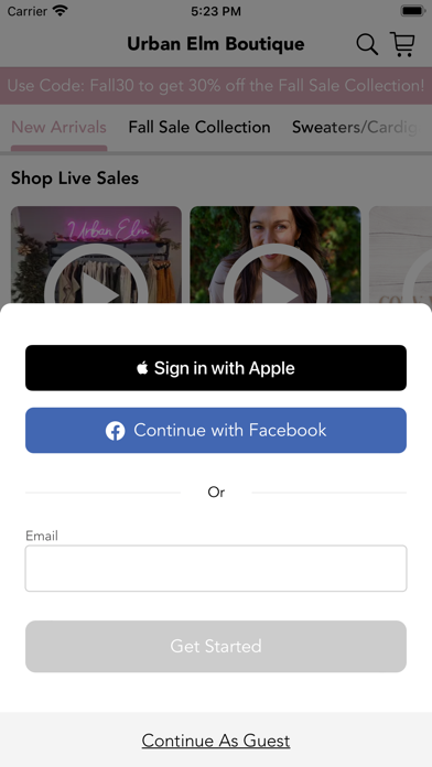 Urban Elm Boutique Screenshot