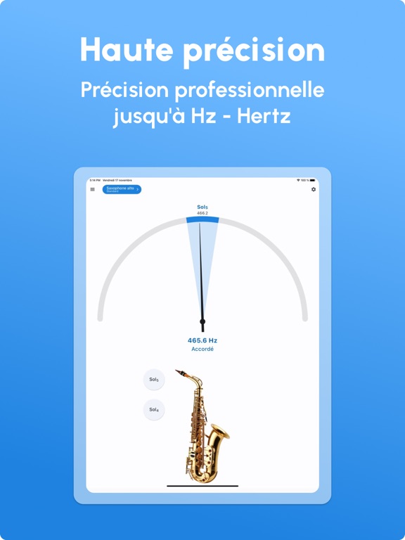Screenshot #6 pour Accordeur Saxophone LikeTones