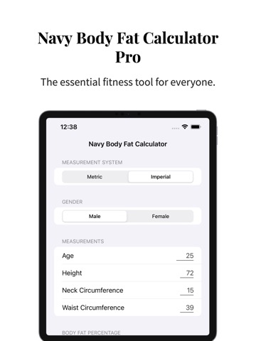 Navy Body Fat Calculator Proのおすすめ画像1