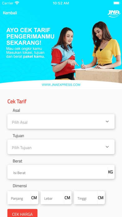 JNA Express Screenshot