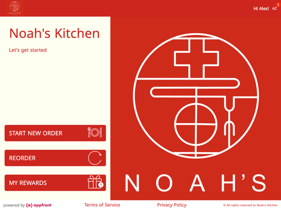 Noah's Kitchen iPad screenshot 1 - Food & Drink app