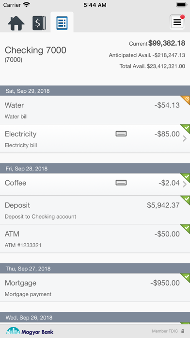 Magyar Bank Business Banking Screenshot