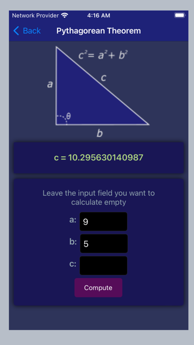 Area and Volume Calc lite Screenshot