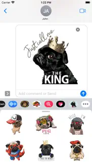 king pug stickers iphone screenshot 2