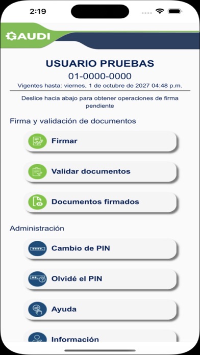GAUDI Móvil Screenshot