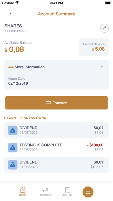 Guadalupe CU Mobile Banking Screenshot