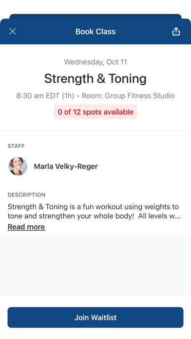 Cazenovia Community Fitness Screenshot