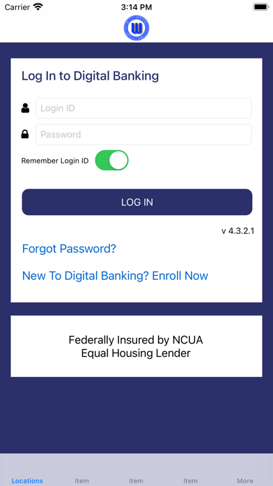 Wabellco FCU Mobile Banking Screenshot