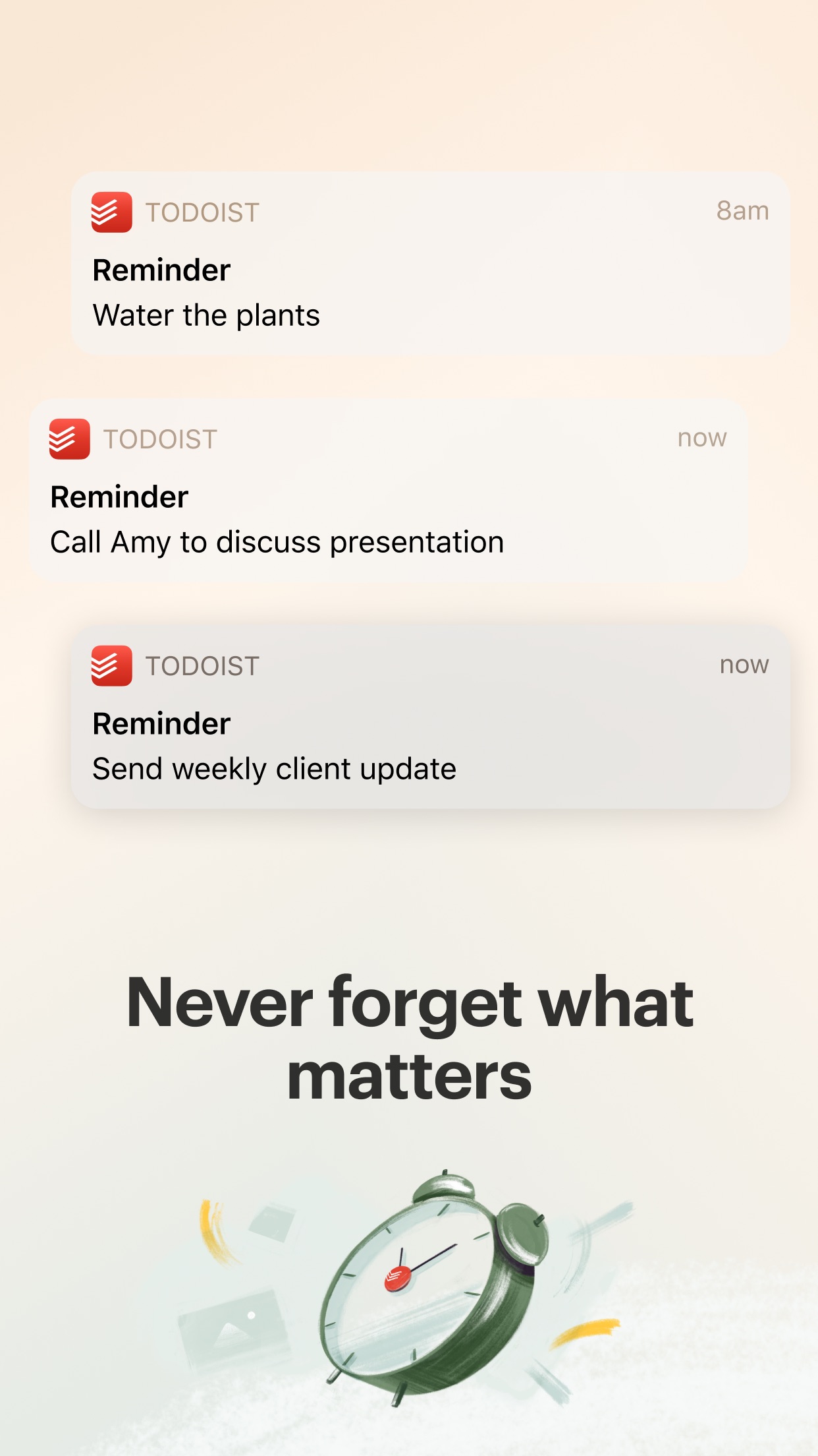 Screenshot do app Todoist: planner e to-do list